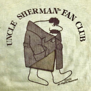 Rare Vintage 76 Uncle Sherman Fan Club Flasher tee